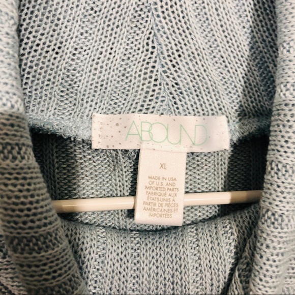 Abound Lettuce Edge Turtleneck Top Light Blue - Picture 3 of 6